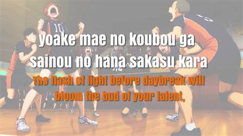 フライハイ 歌詞 ハイキュー 〜空を飛ぶボールと心の高揚〜